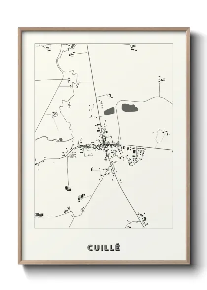 Une affiche de carte sur Cuillé
