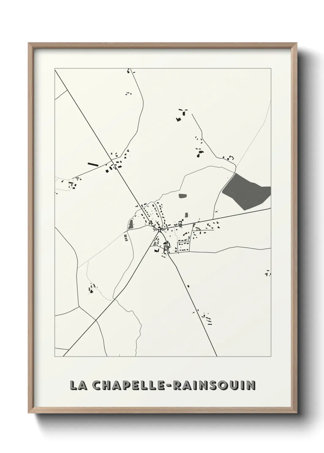 Un poster carte La Chapelle-Rainsouin