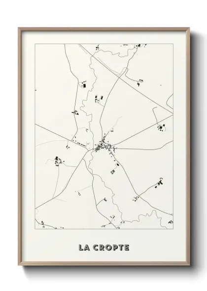 Une affiche de carte sur La Cropte