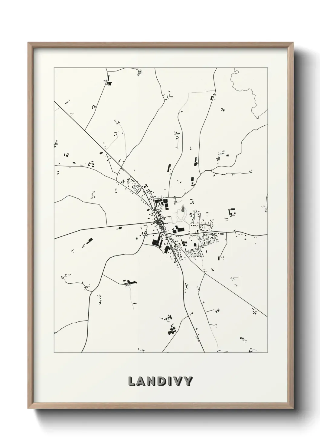 Un poster carte Landivy