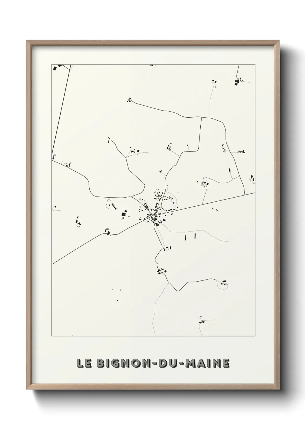 Un poster carte Le Bignon-du-Maine