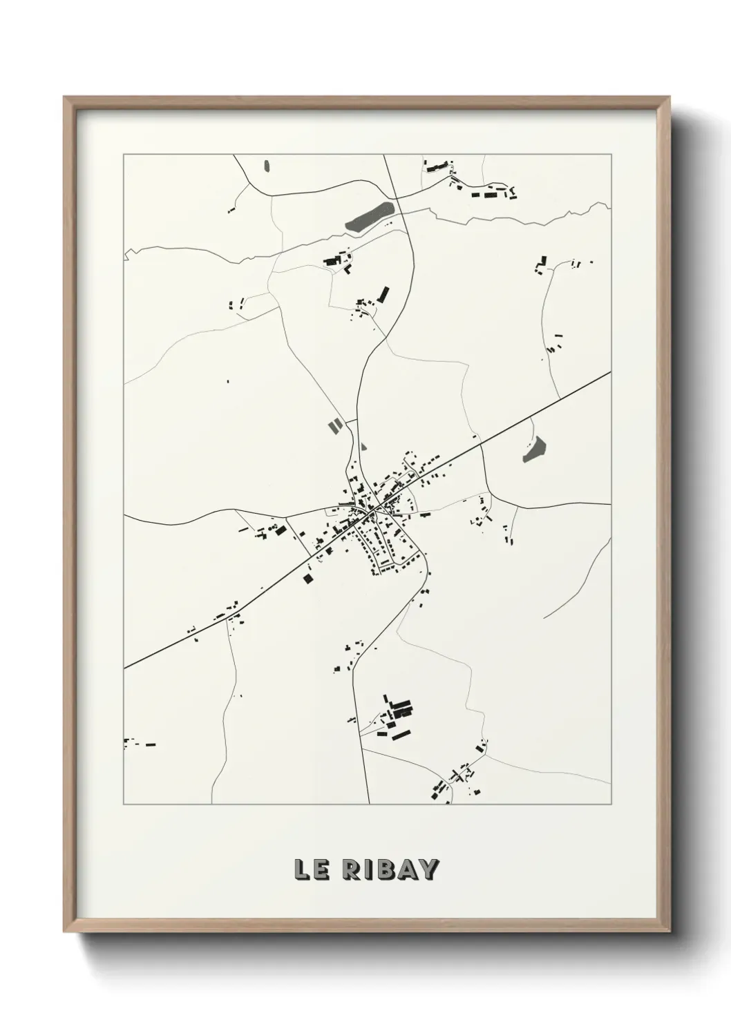 Un poster carte Le Ribay