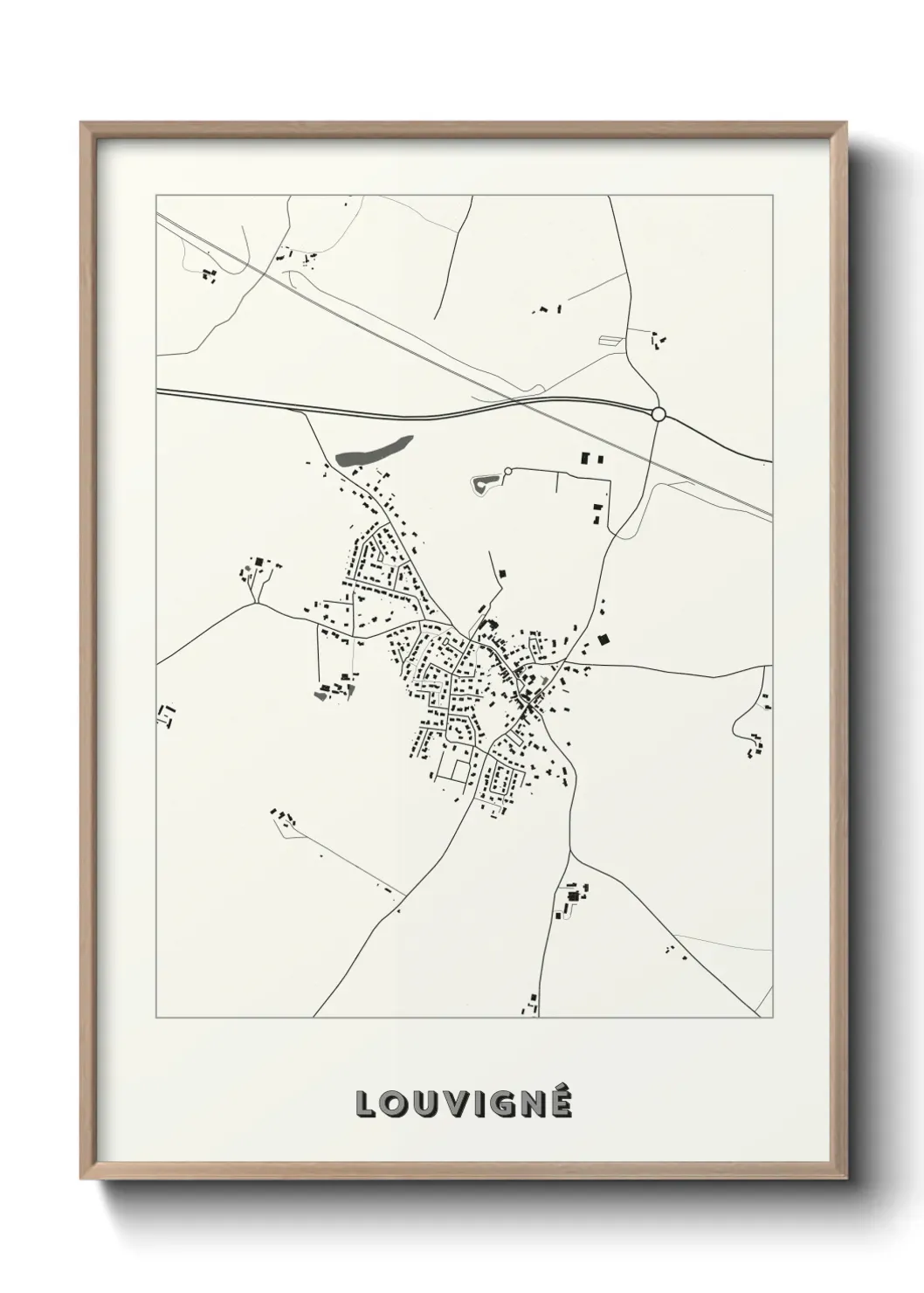 Un poster carte Louvigné