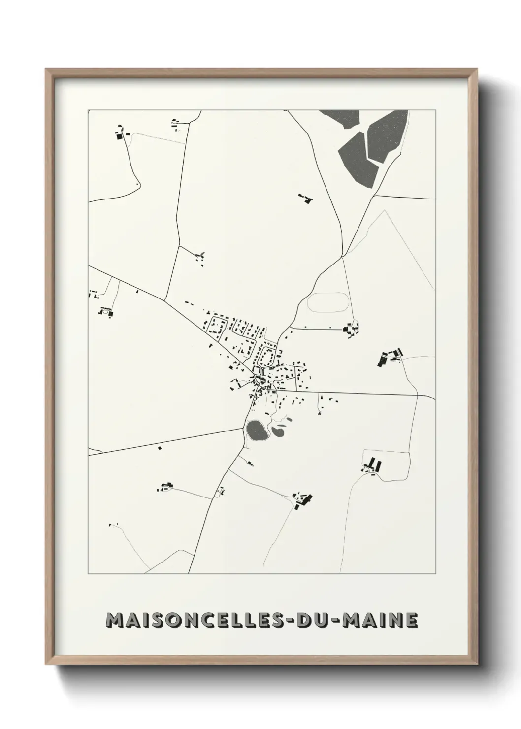 Un poster carteMaisoncelles-du-Maine