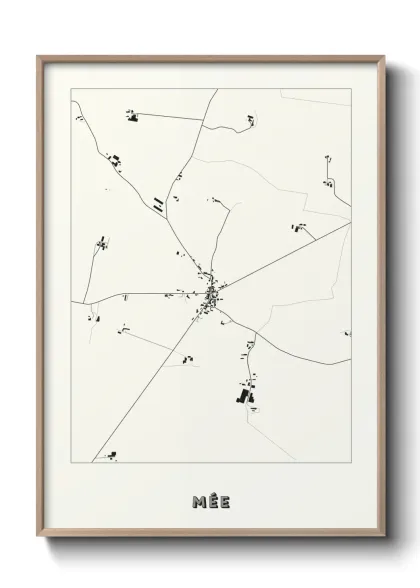 Une affiche de carte sur Mée