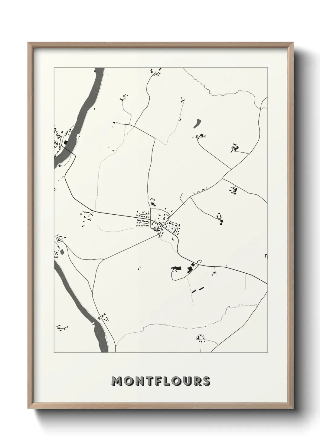 Un poster carte Montflours