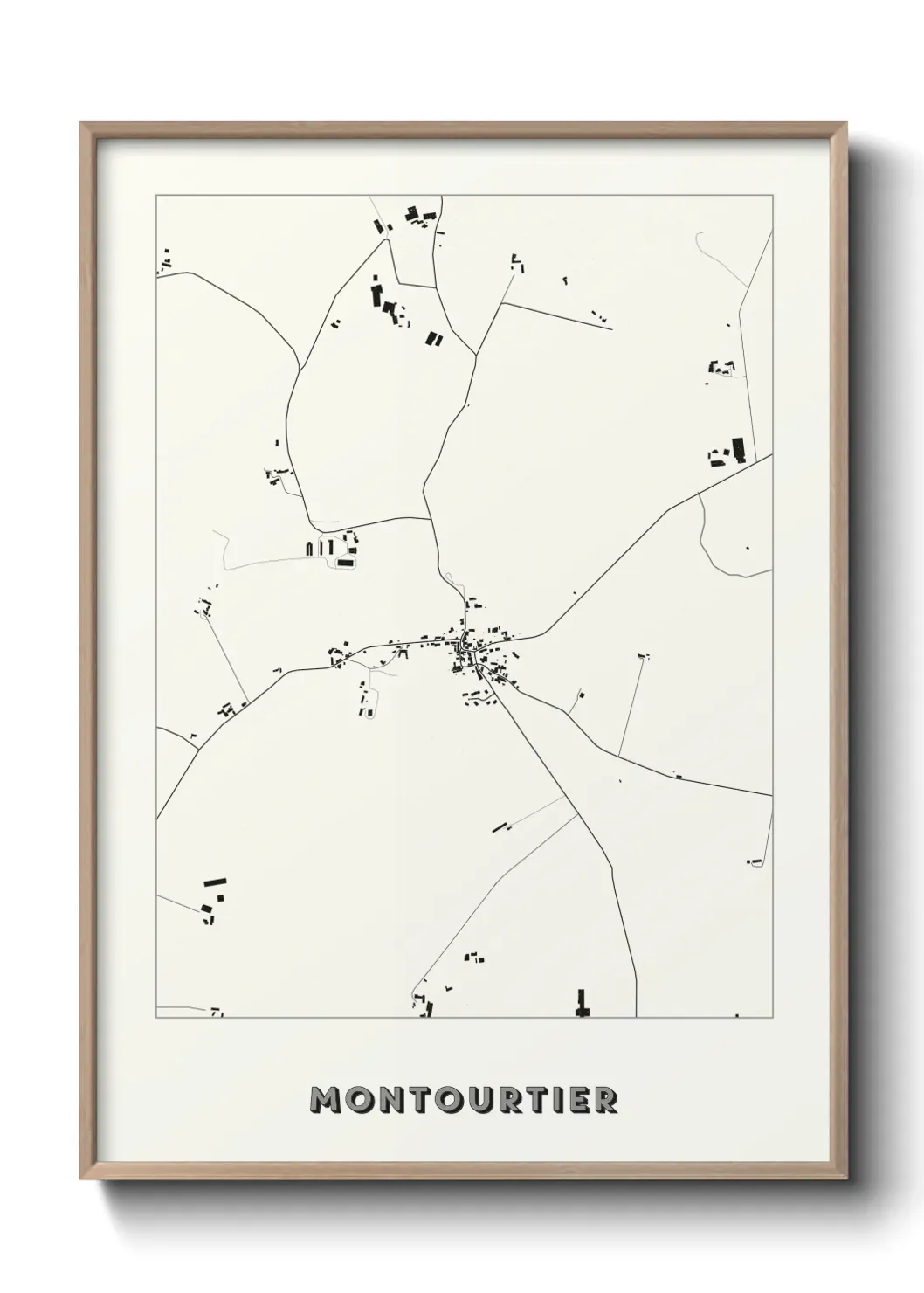 Un poster carte Montourtier