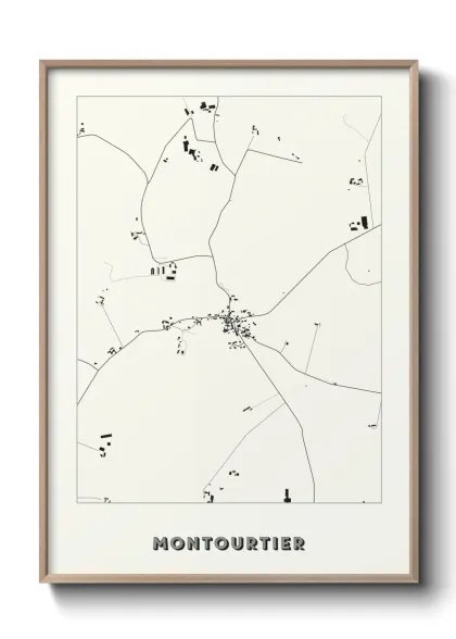 Une affiche de carte sur Montourtier