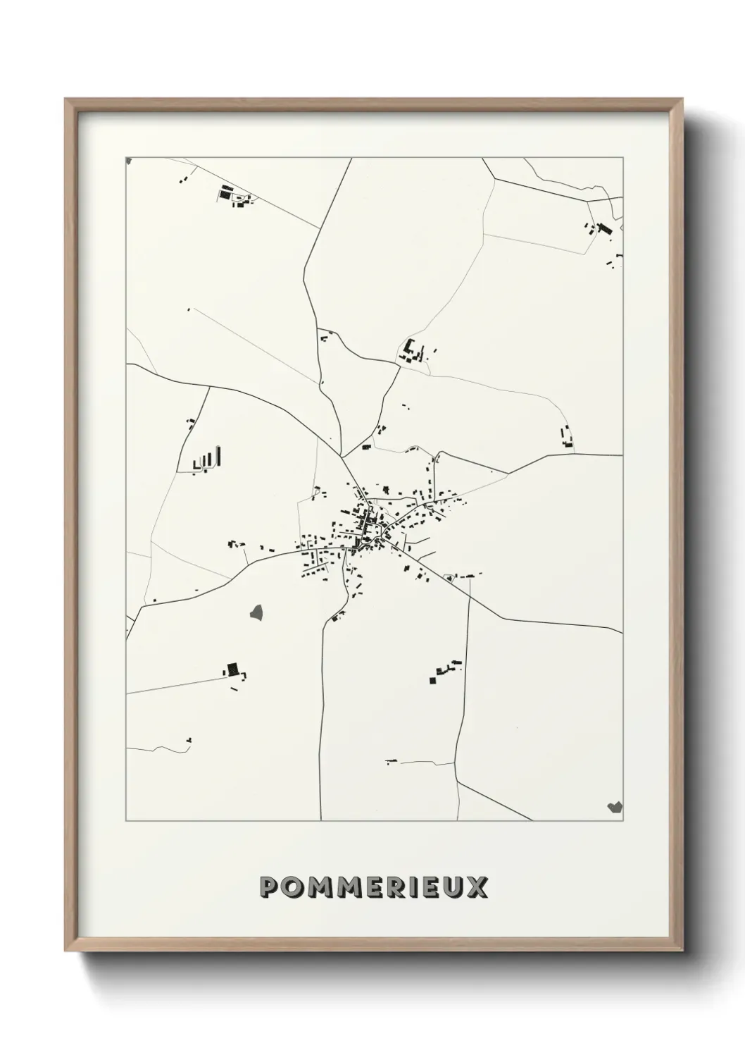 Un poster carte Pommerieux