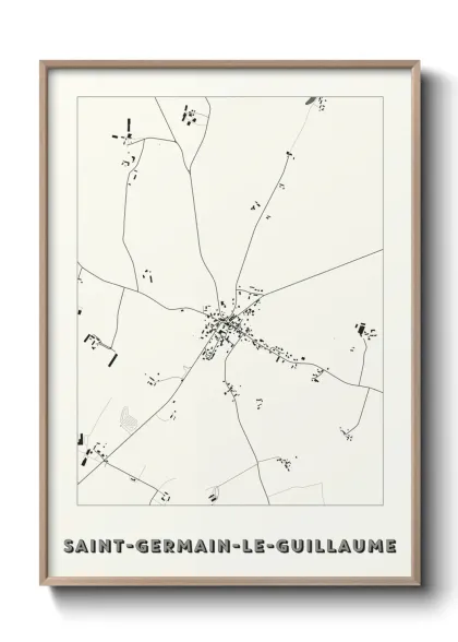 Une affiche de carte sur Saint-Germain-le-Guillaume