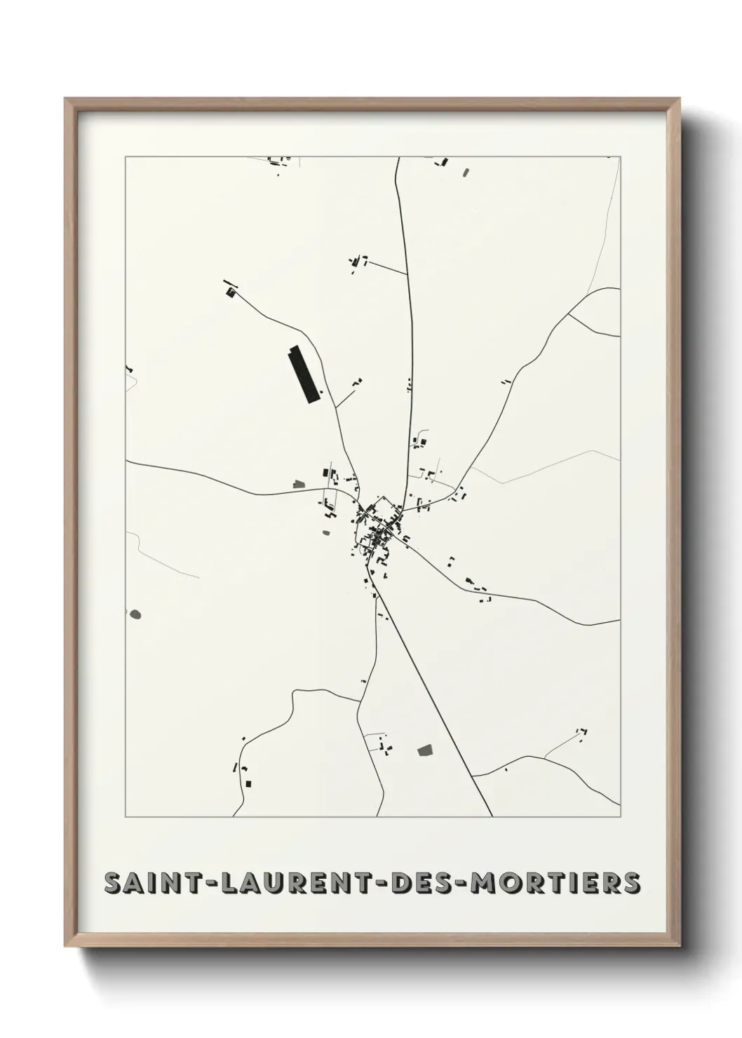 Un poster carteSaint-Laurent-des-Mortiers