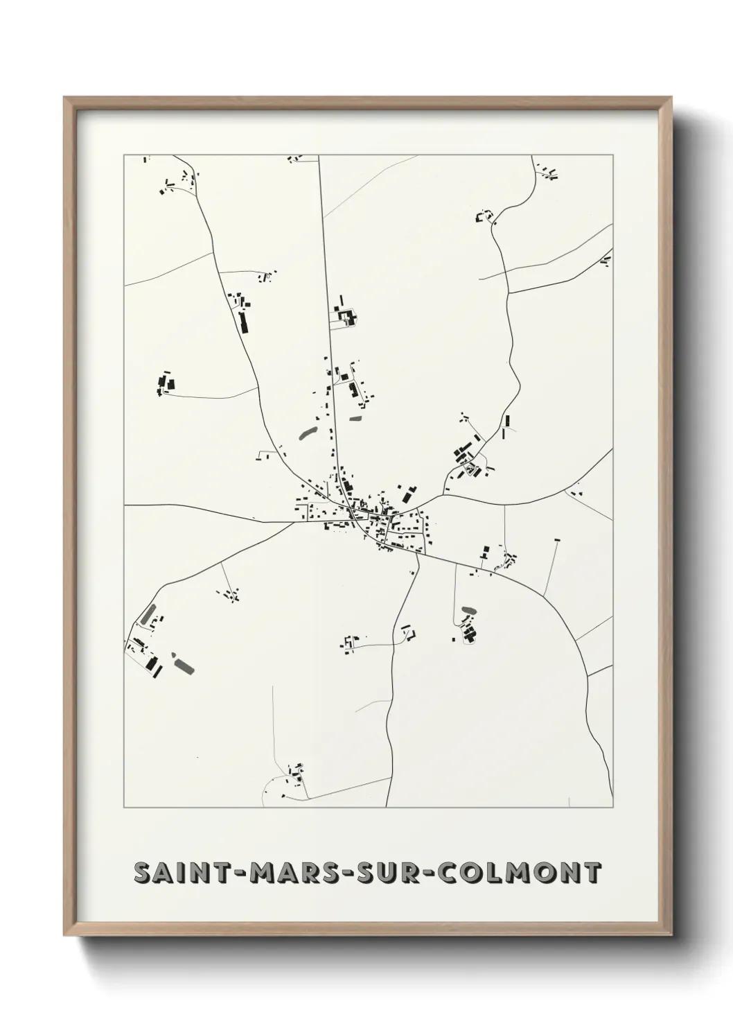 Un poster carte Saint-Mars-sur-Colmont
