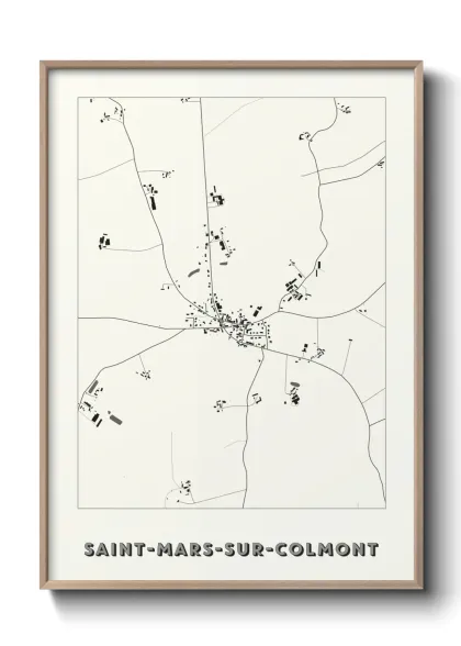 Une affiche de carte sur Saint-Mars-sur-Colmont