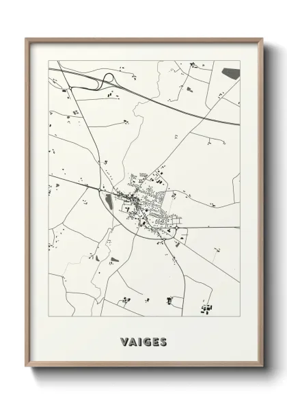 Une affiche de carte sur Vaiges