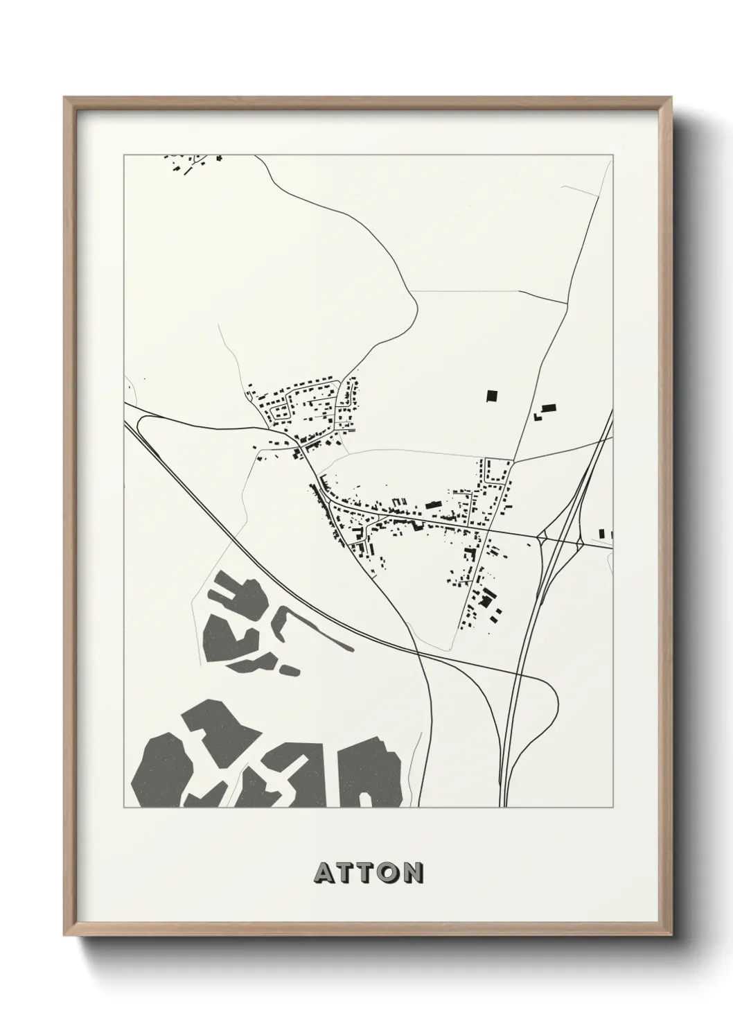 Un poster carte Atton