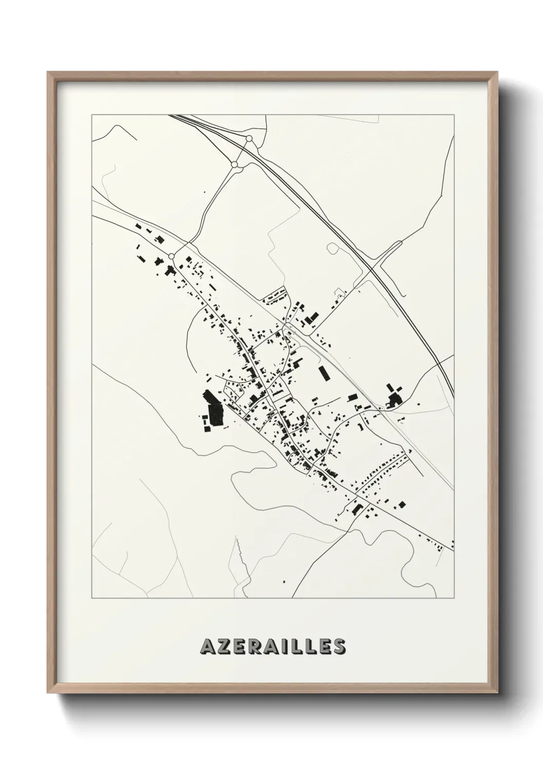 Un poster carte Azerailles