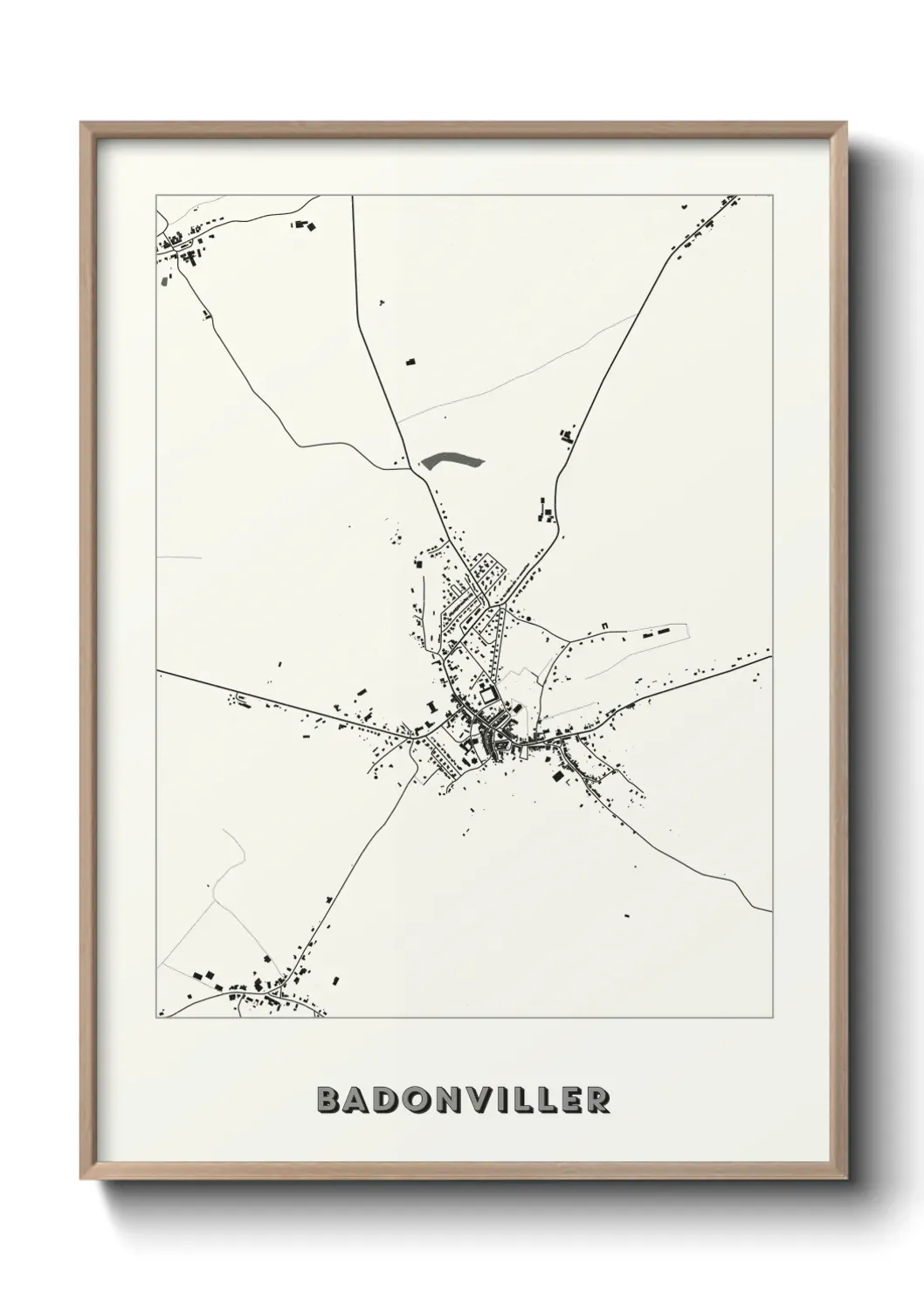 Un poster carte Badonviller