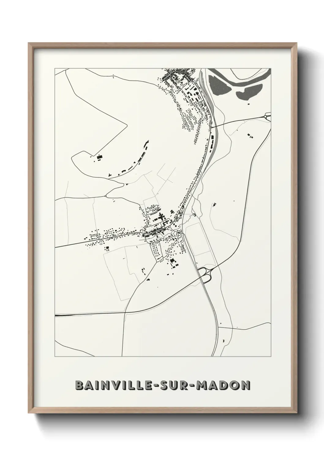Un poster carte Bainville-sur-Madon