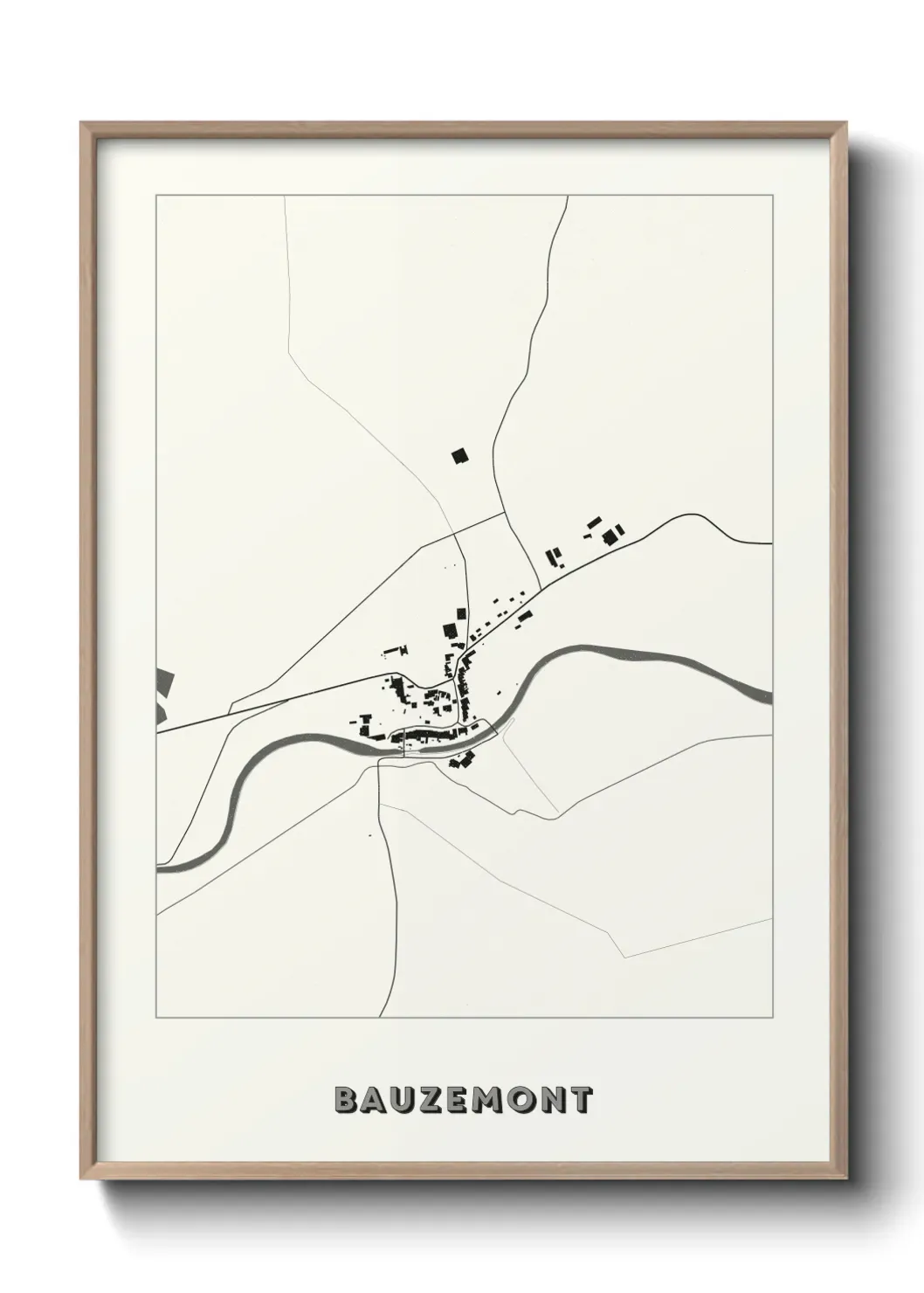 Un poster carte Bauzemont