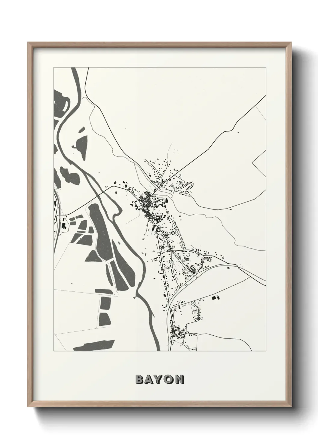 Un poster carte Bayon