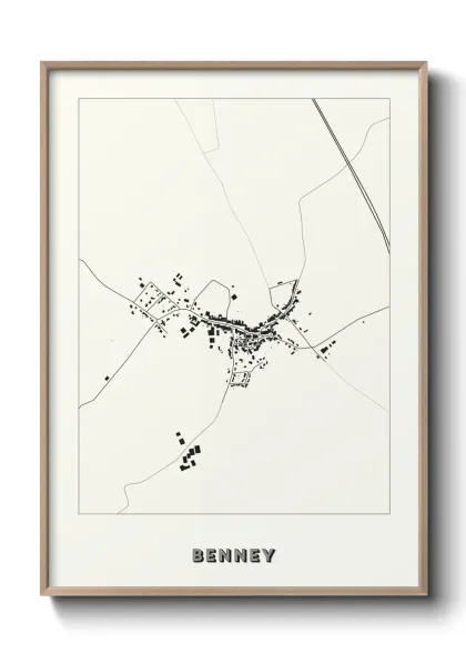 Une affiche de carte sur Benney