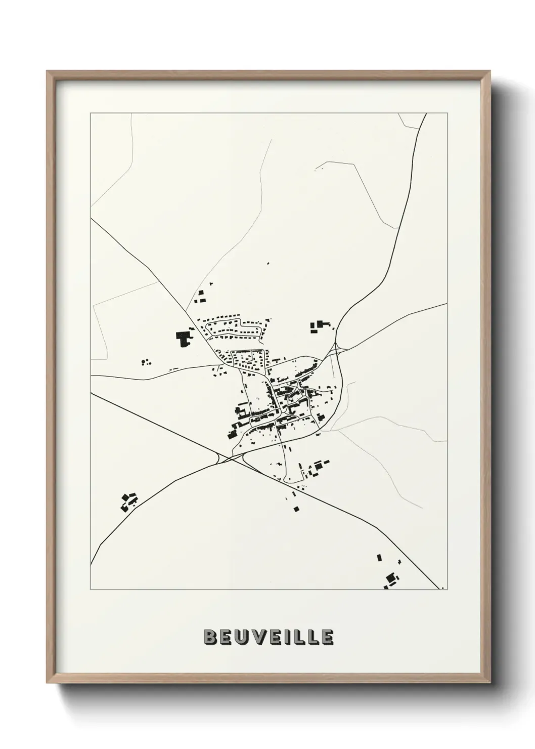 Un poster carte Beuveille