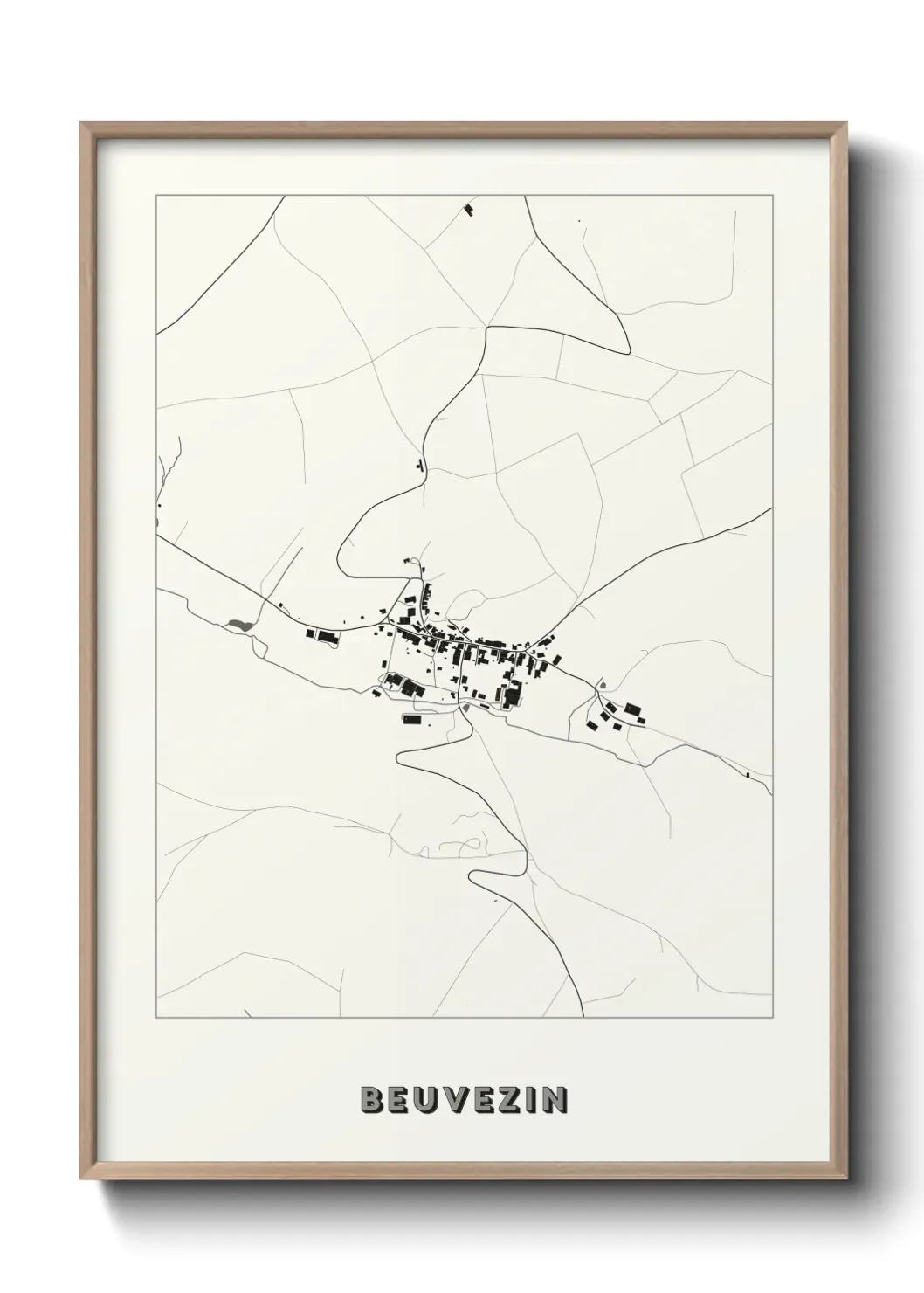 Un poster carte Beuvezin