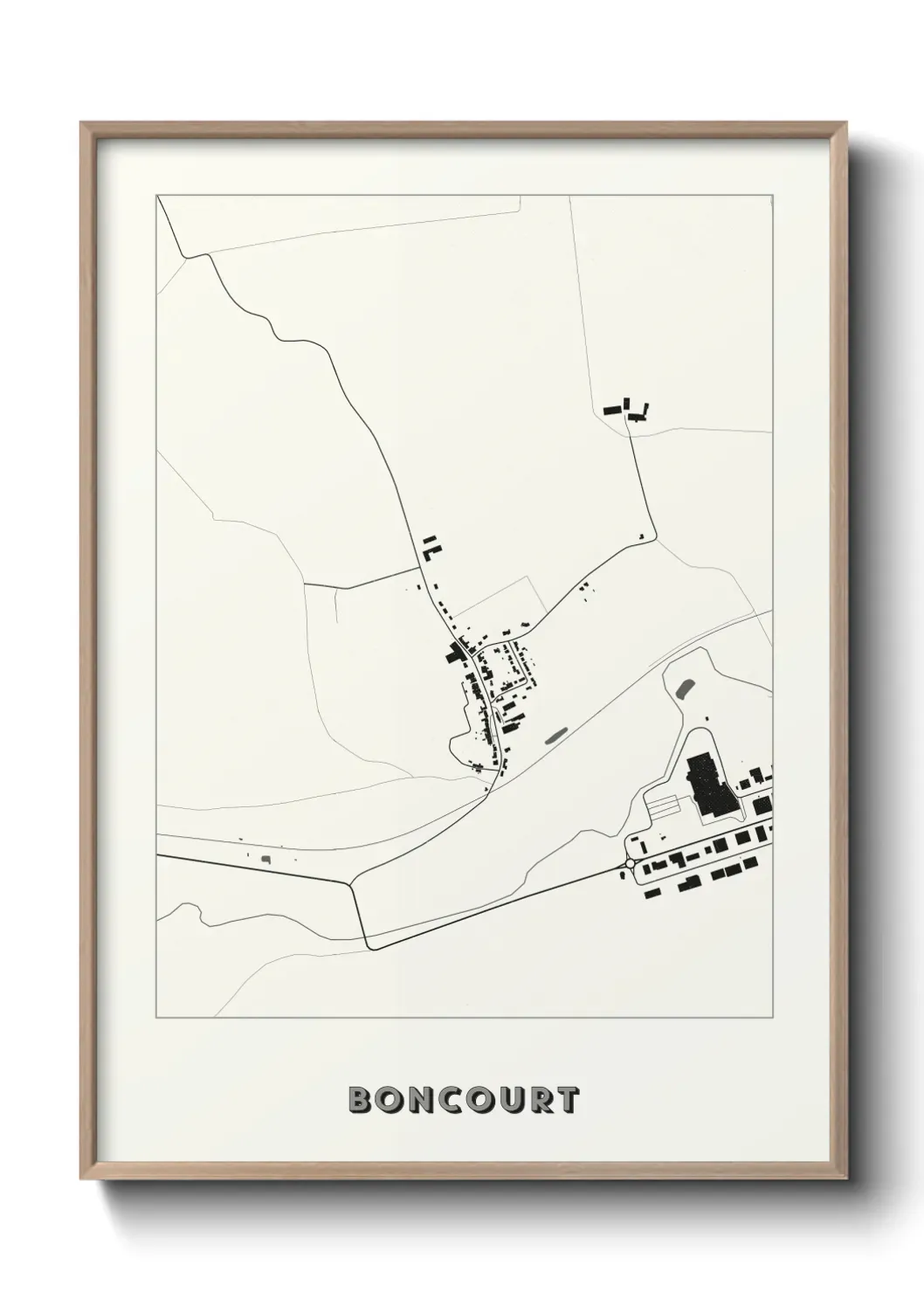 Un poster carte Boncourt