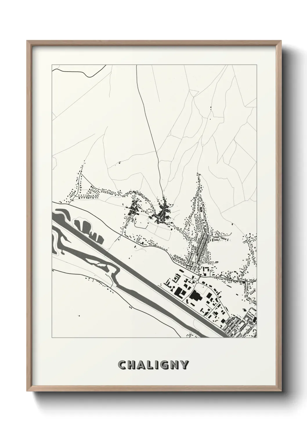 Un poster carte Chaligny