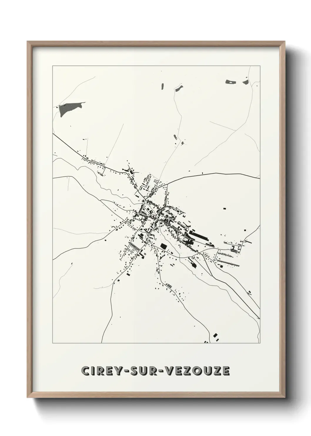 Un poster carte Cirey-sur-Vezouze