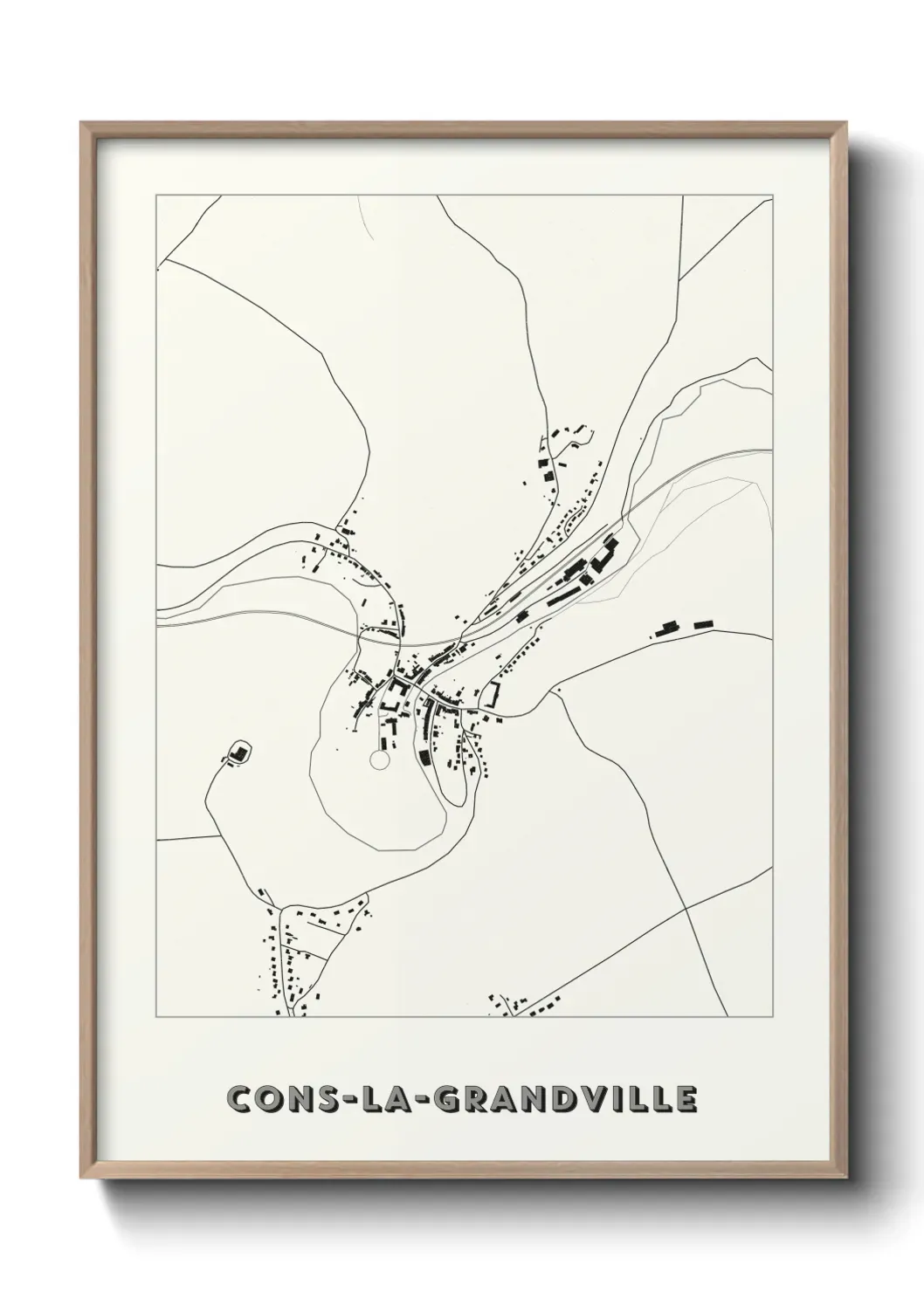 Un poster carte Cons-la-Grandville