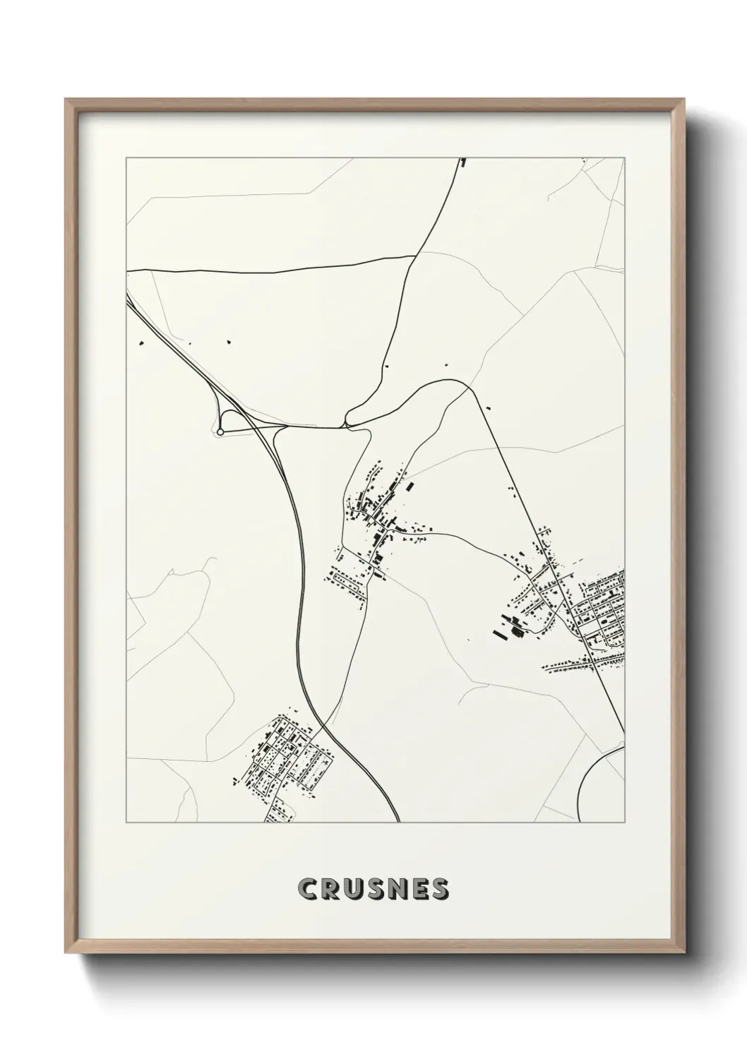 Un poster carte Crusnes