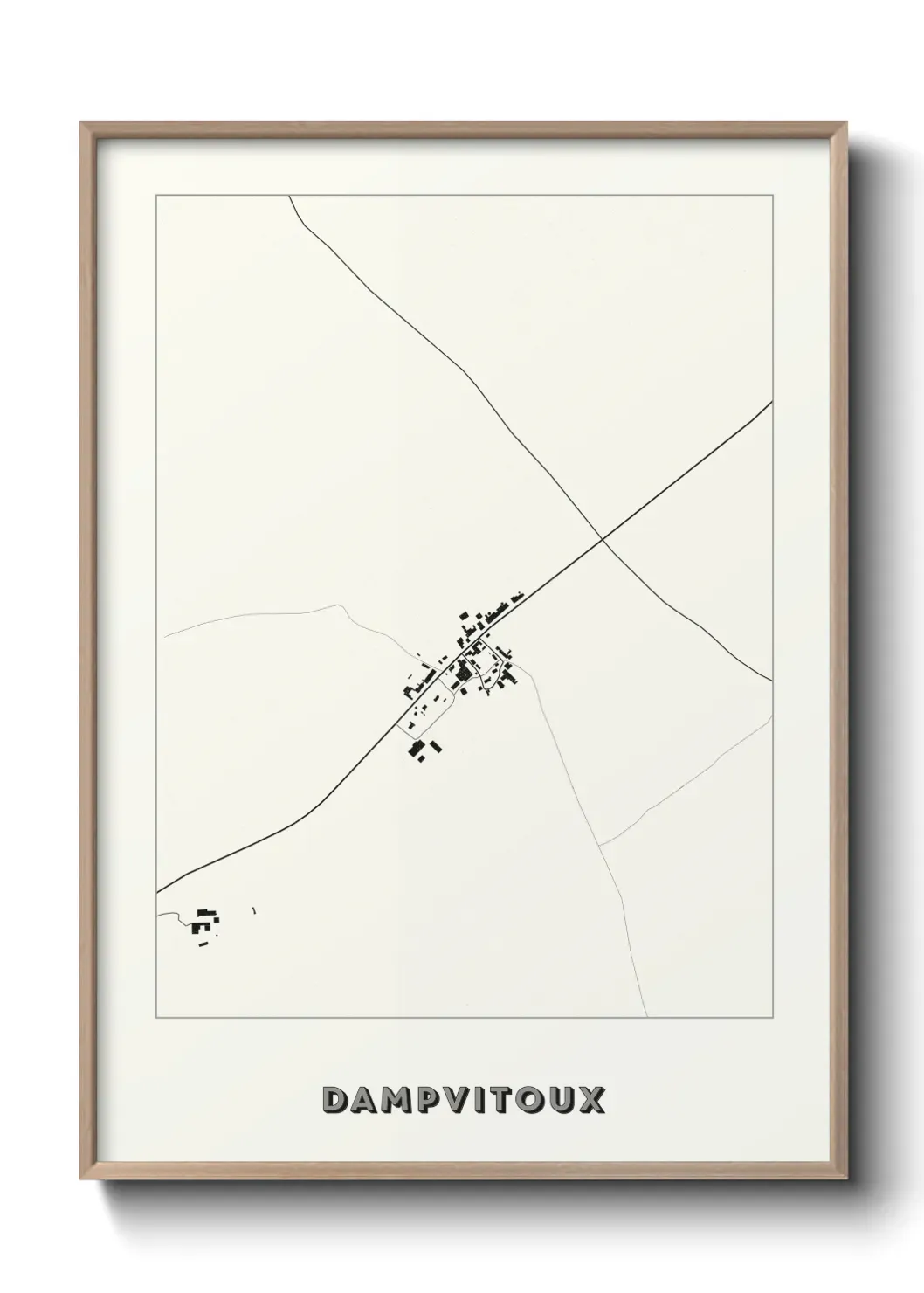 Un poster carte Dampvitoux