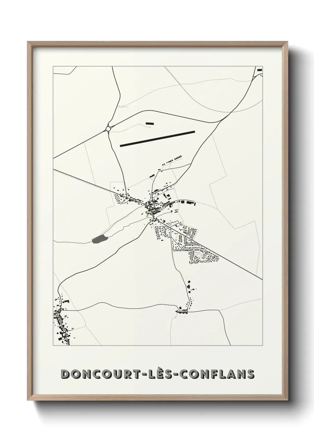Un poster carte Doncourt-lès-Conflans