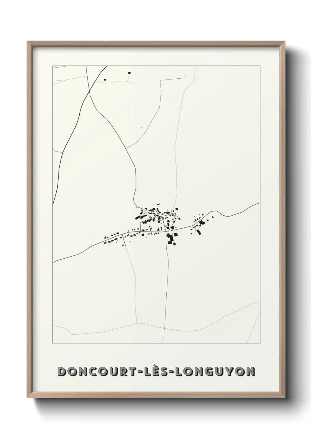 Un poster carte Doncourt-lès-Longuyon