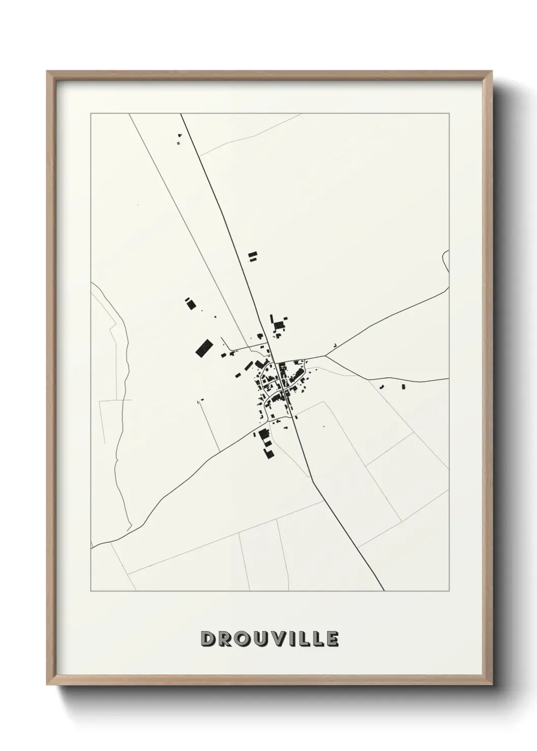 Un poster carte Drouville