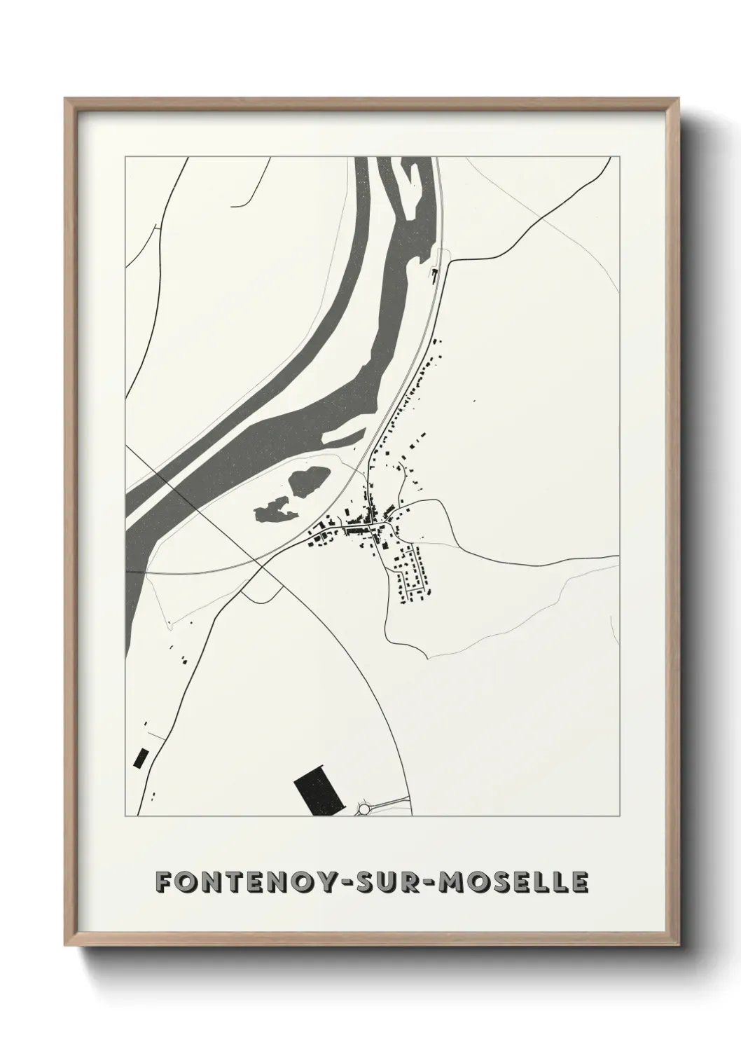 Un poster carteFontenoy-sur-Moselle