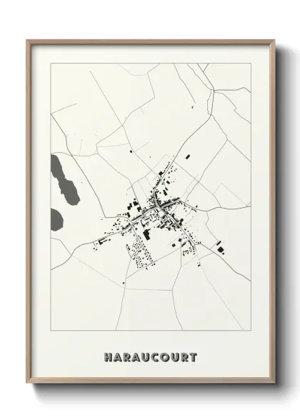 Une affiche de carte sur Haraucourt