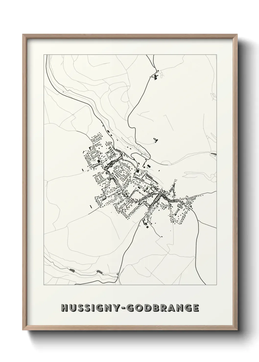Un poster carte Hussigny-Godbrange