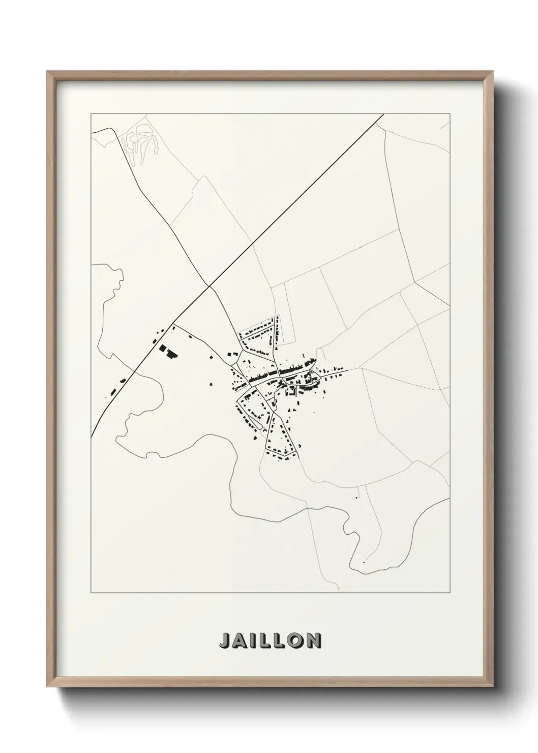 Un poster carte Jaillon