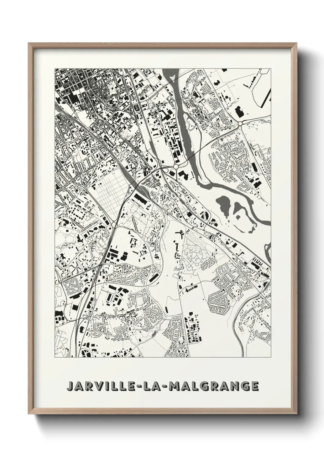 Un poster carte Jarville-la-Malgrange