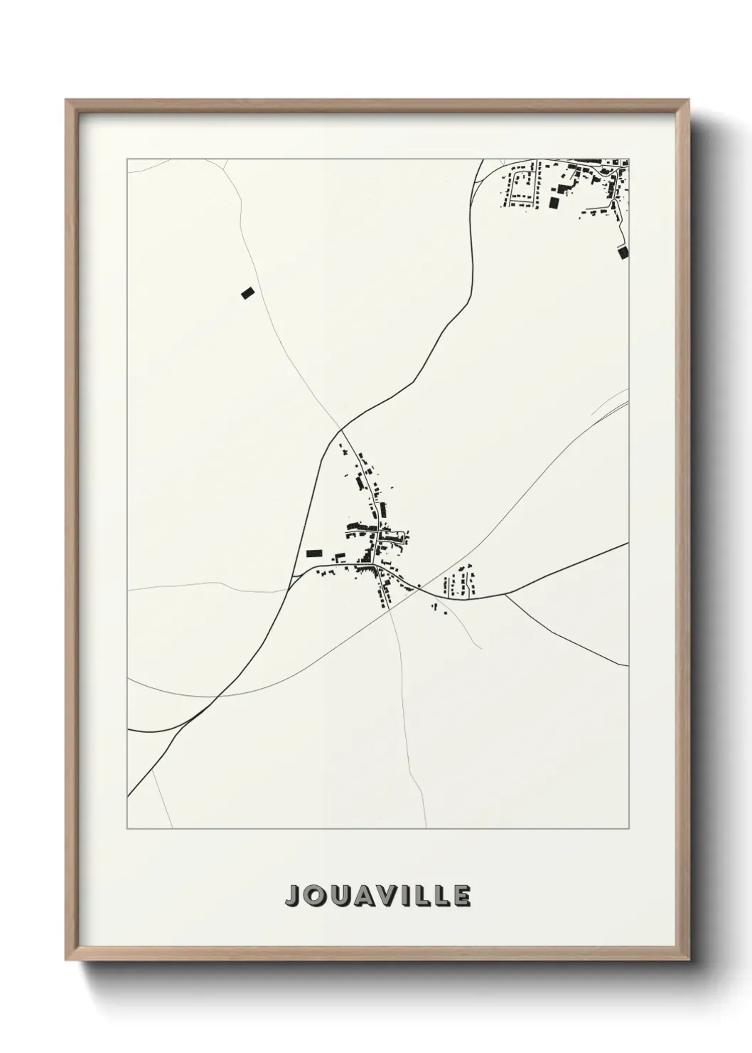 Un poster carte Jouaville