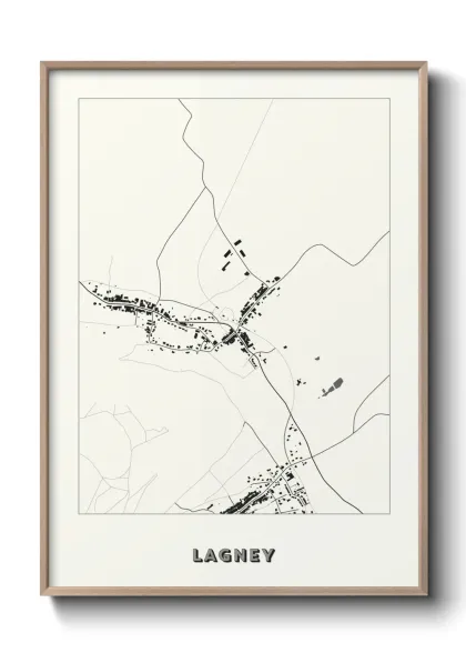 Une affiche de carte sur Lagney