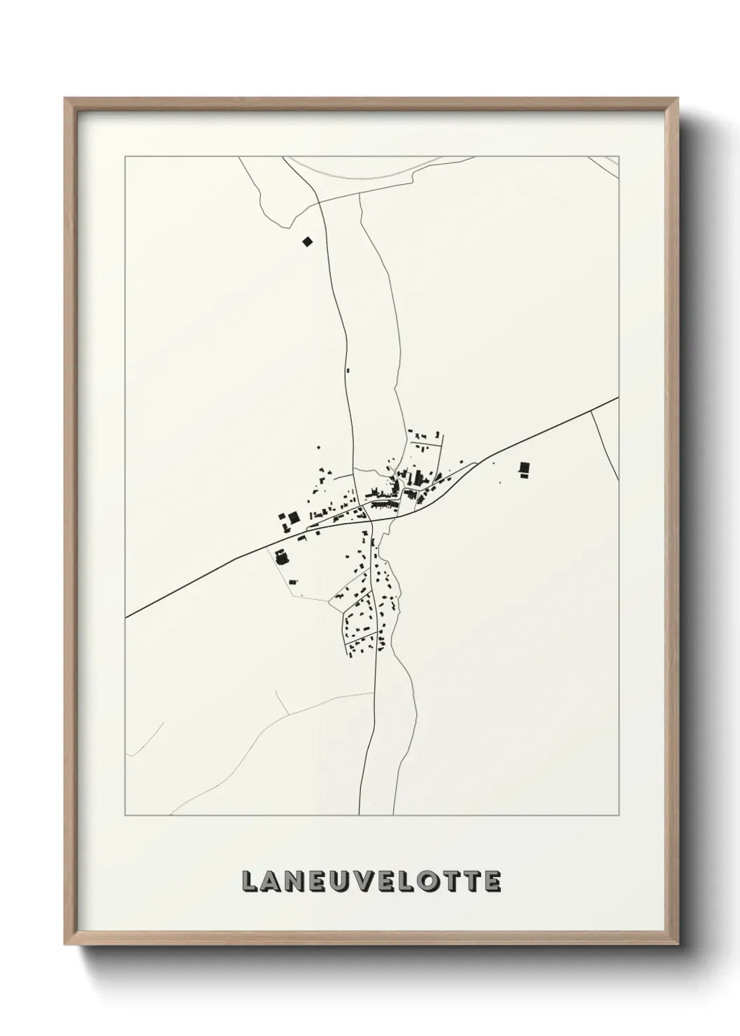 Un poster carte Laneuvelotte