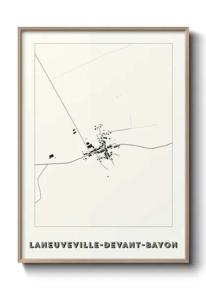Une affiche de carte sur Laneuveville-devant-Bayon