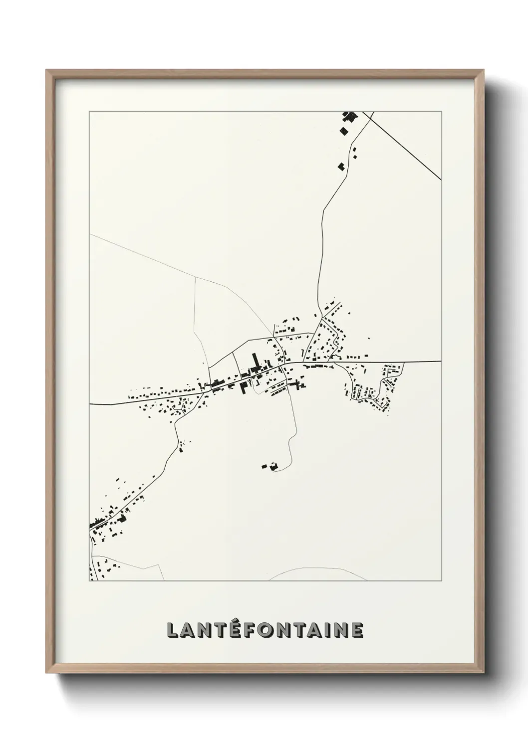 Un poster carte Lantéfontaine