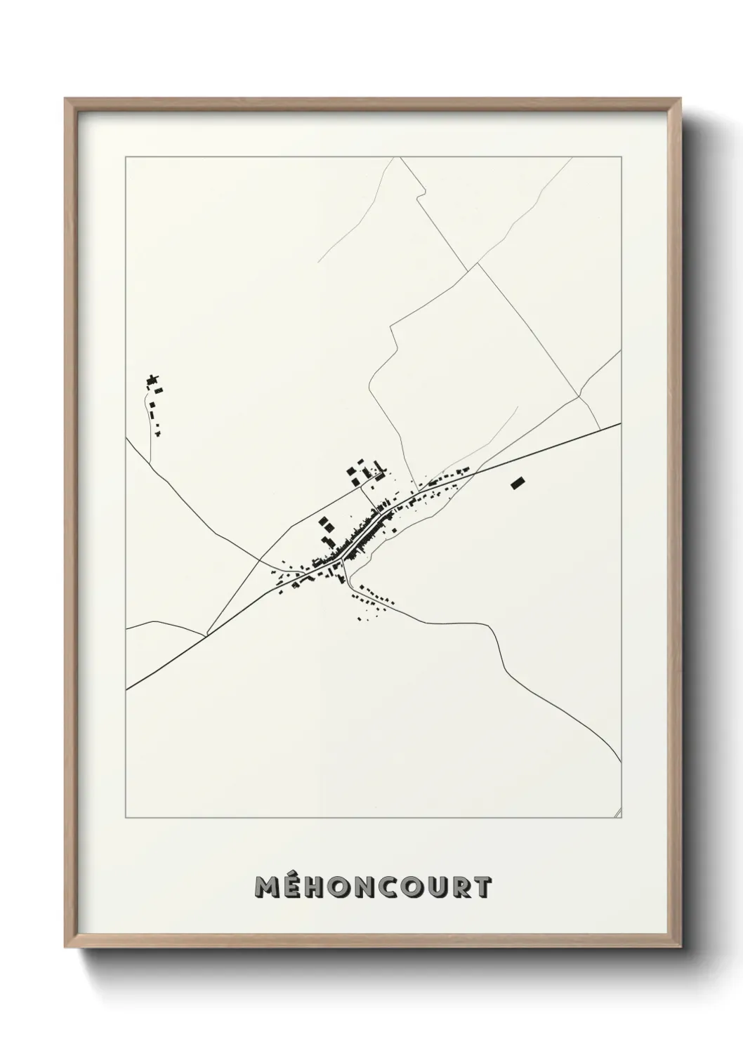 Un poster carte Méhoncourt