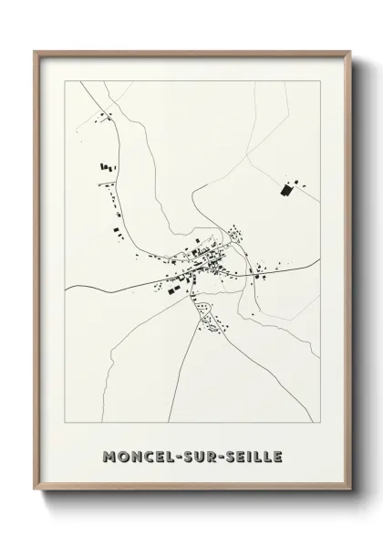 Une affiche de carte sur Moncel-sur-Seille