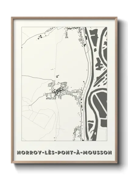Une affiche de carte sur Norroy-lès-Pont-à-Mousson