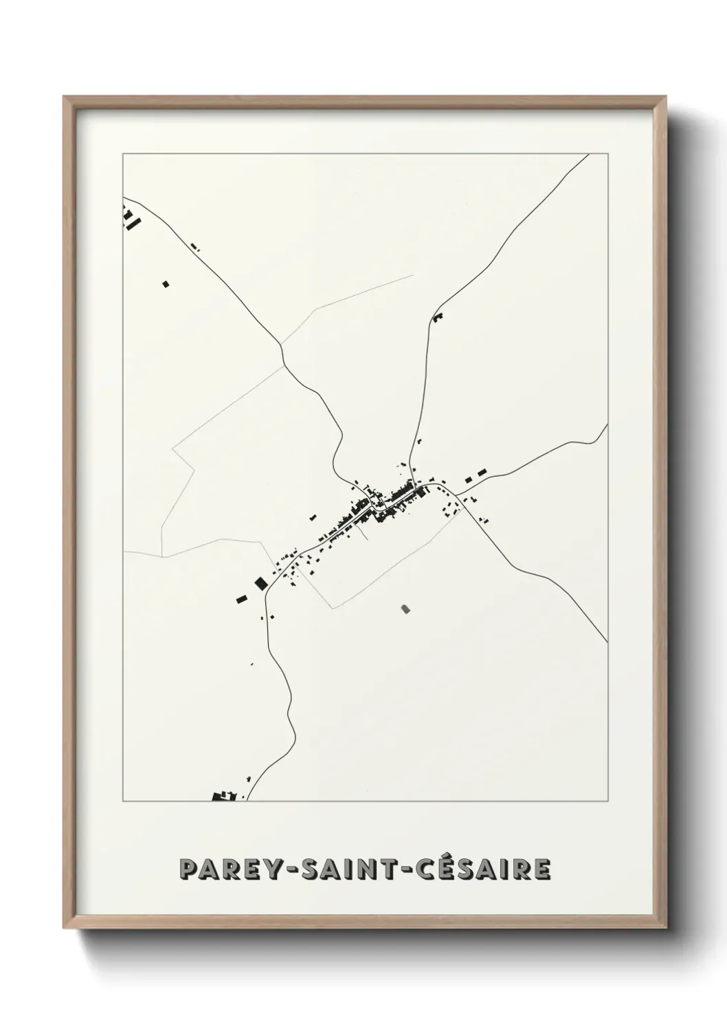 Un poster carte Parey-Saint-Césaire